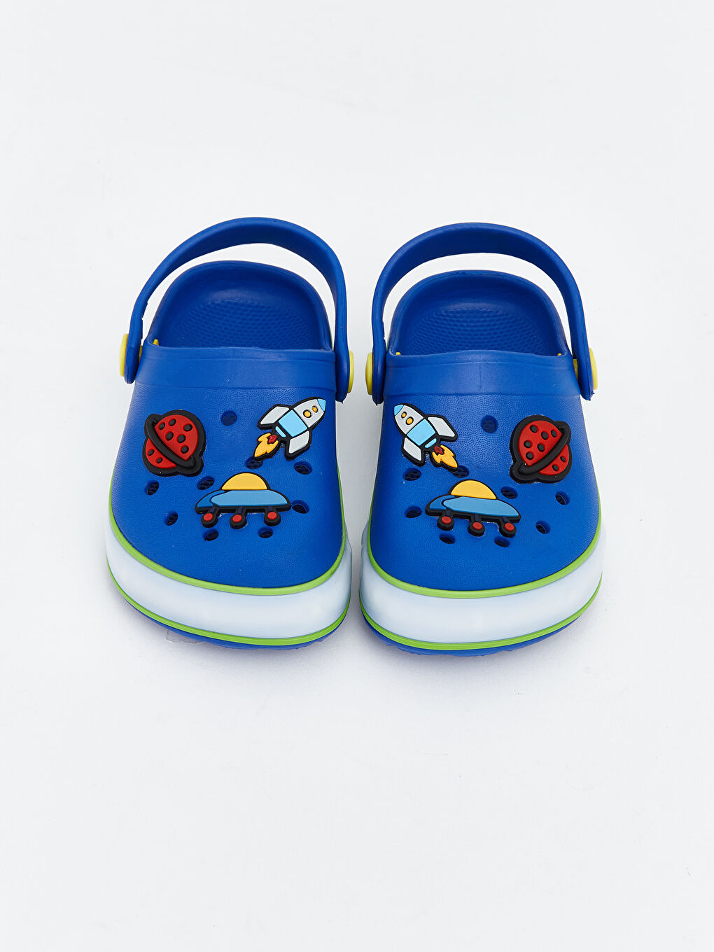 Mavi Desenli Erkek Bebek Plaj Sandalet-3