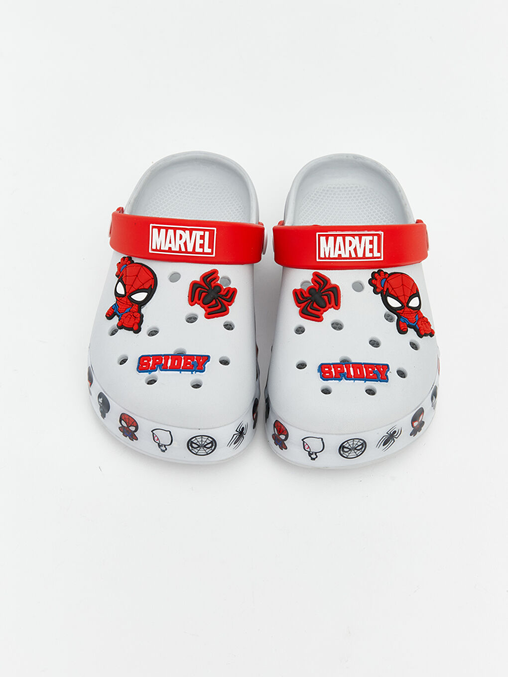 Gri Spider-Man Baskılı Erkek Bebek Plaj Sandaleti-3