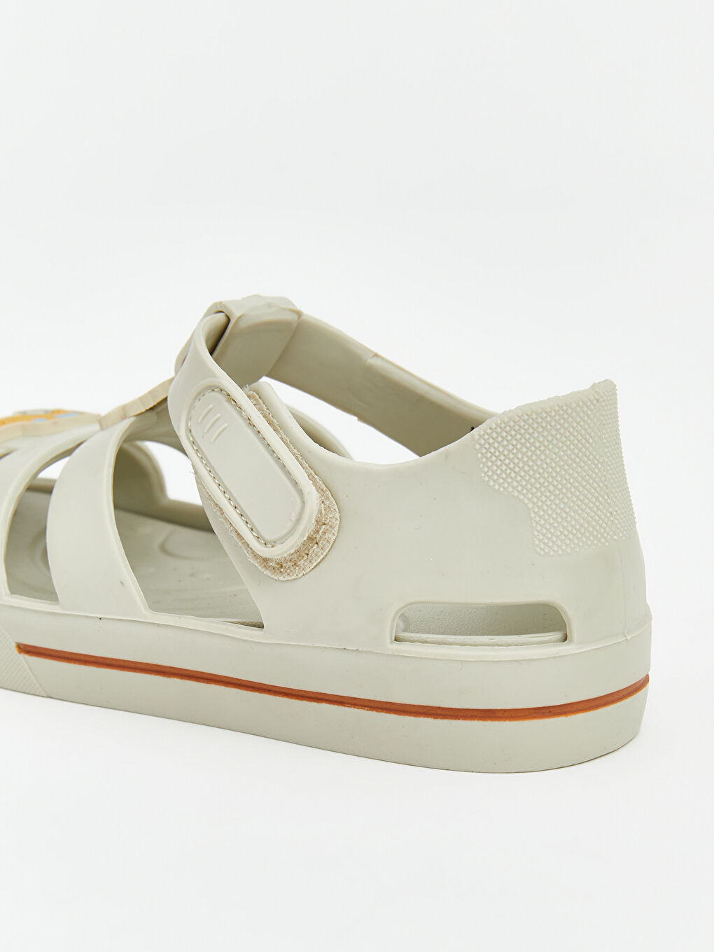 Bej Baskılı Erkek Bebek Sandalet-4