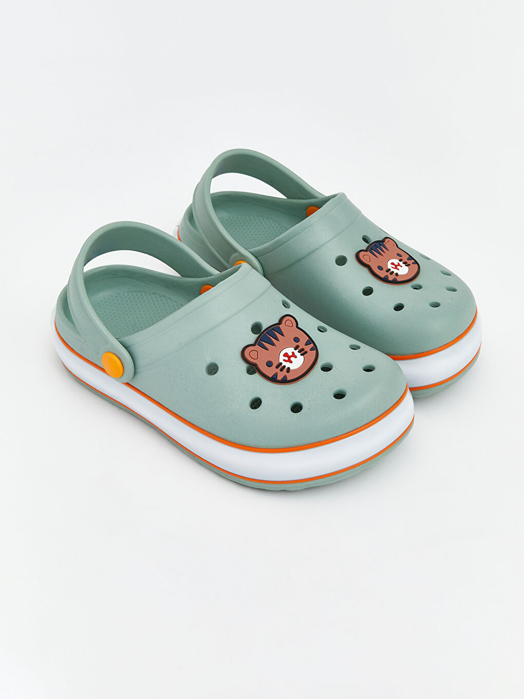 Yeşil Ayıcık Baskılı Erkek Bebek Plaj Sandaleti