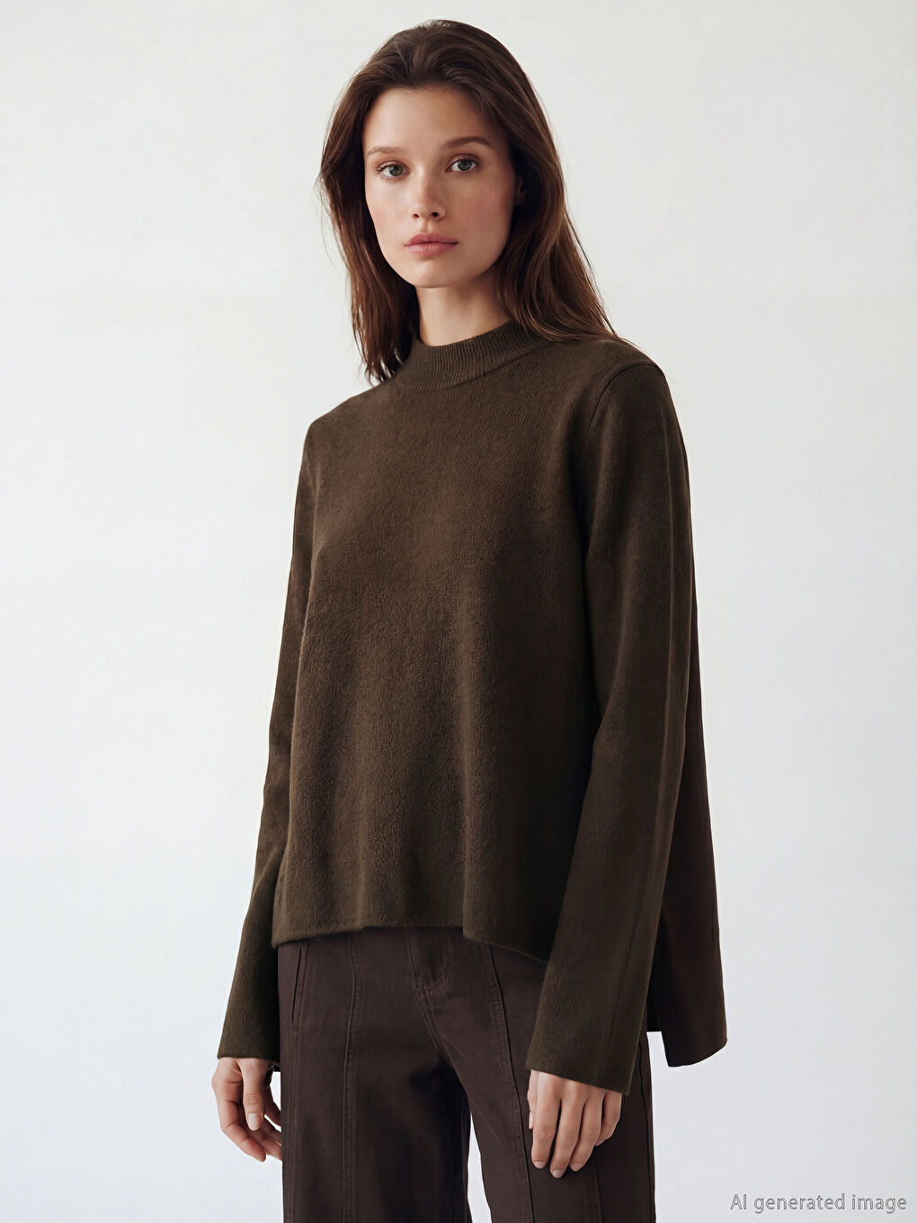 Women's Half Turtleneck Knit Sweater