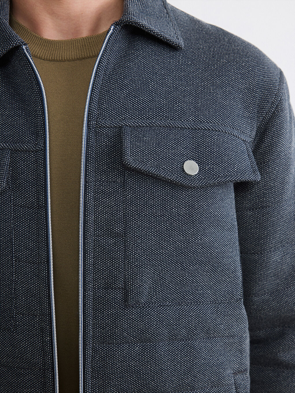 Lacivert Standart Kalıp Erkek Mont-2