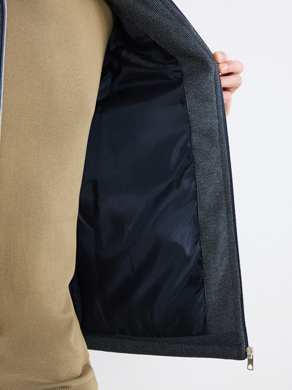 Lacivert Standart Kalıp Erkek Mont-3