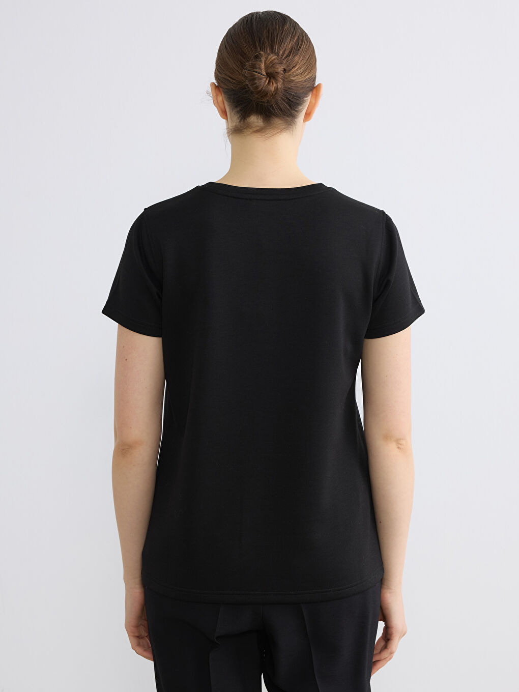 Crew Neck Embellished Women's Blouse-3