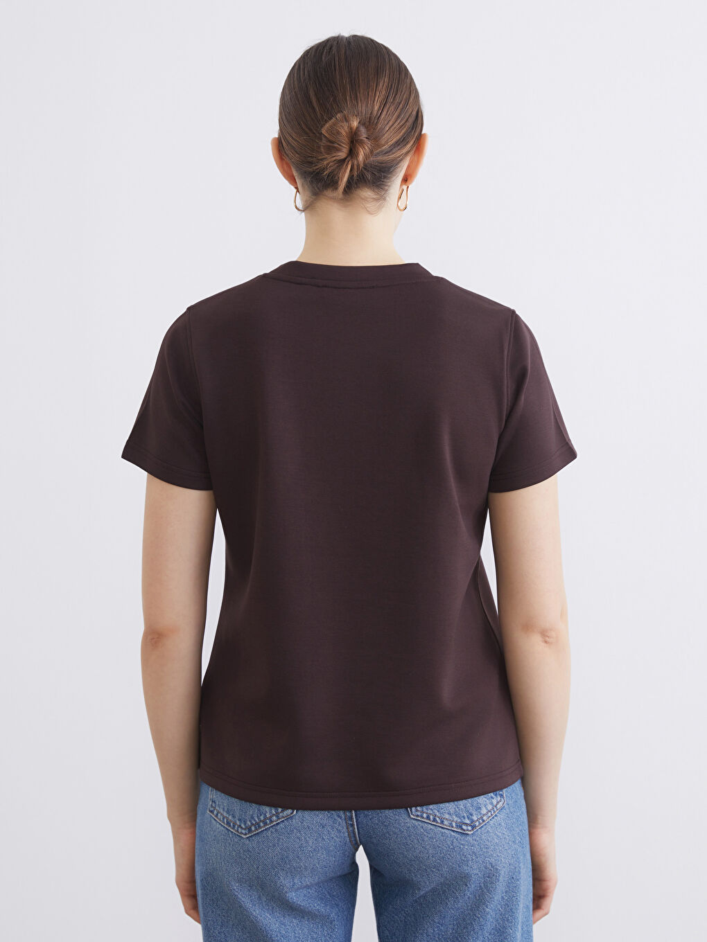 Crew Neck Embellished Women's T-Shirt-3