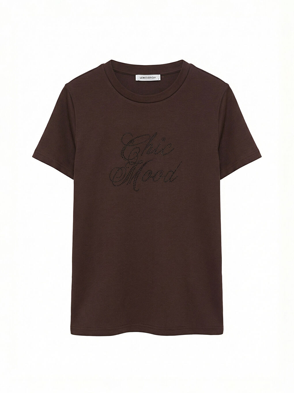 Crew Neck Embellished Women's T-Shirt-4