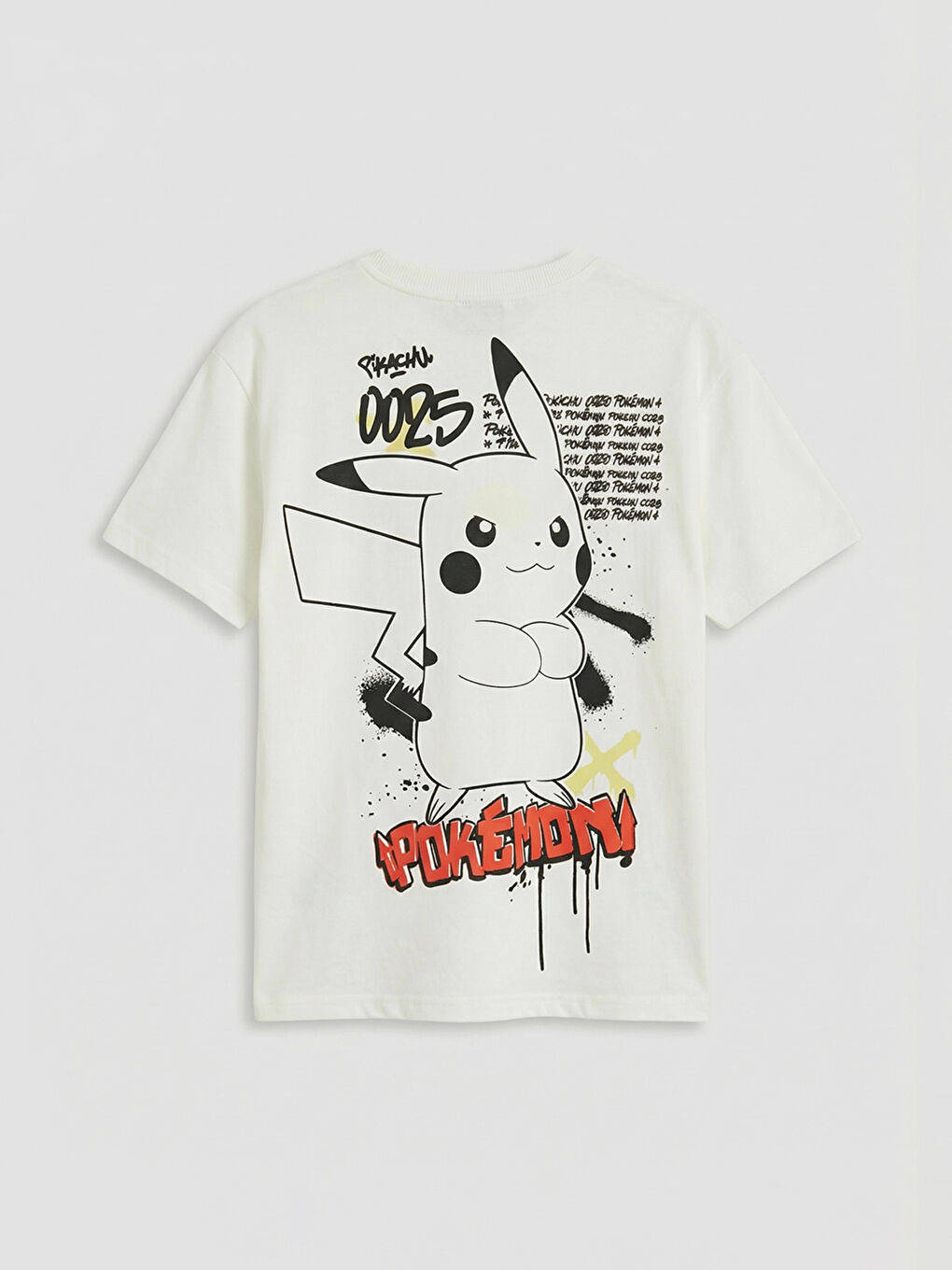 Ekru Pikachu Baskılı Erkek Çocuk Tişört-2