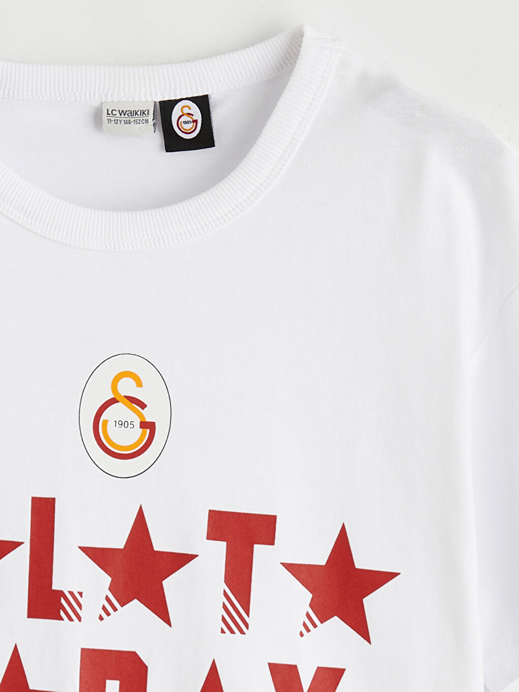 Beyaz Galatasaray Baskılı Erkek Çocuk Tişört-1