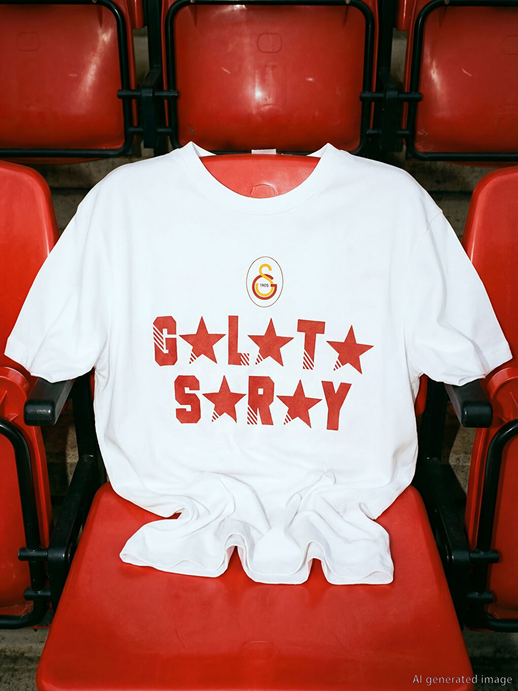 Beyaz Galatasaray Baskılı Erkek Çocuk Tişört-1