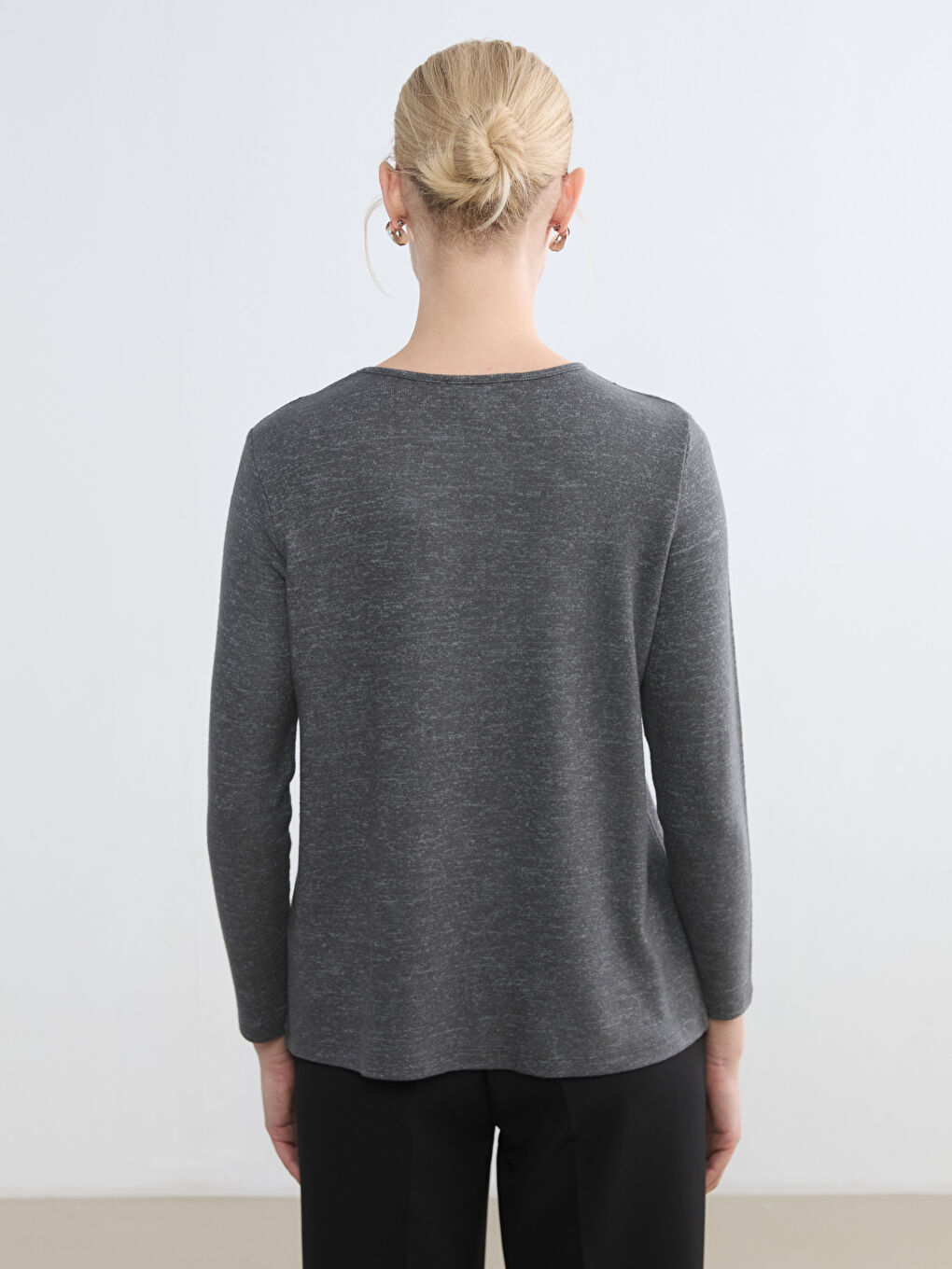 Crew Neck Patterned Women's T-shirt-3