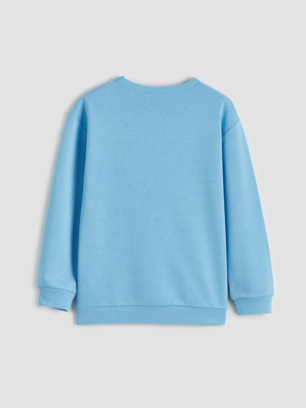 Mavi Bisiklet Yaka Manchester City Baskılı Erkek Çocuk Sweatshirt-1