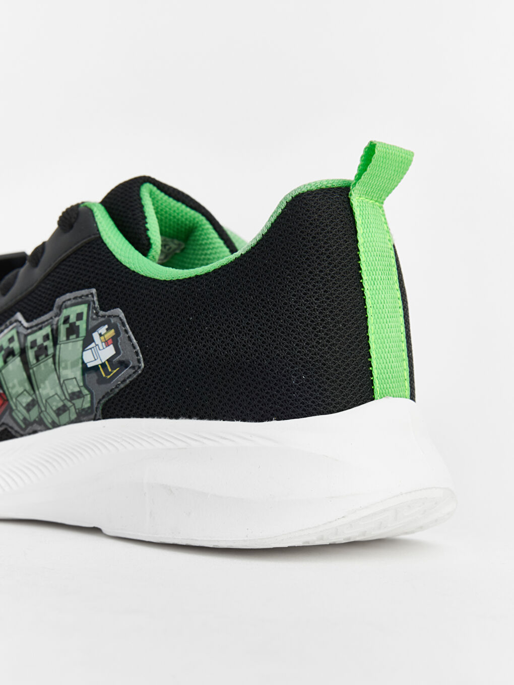 Siyah Minecraft Baskılı Erkek Çocuk Spor Ayakkabı-3