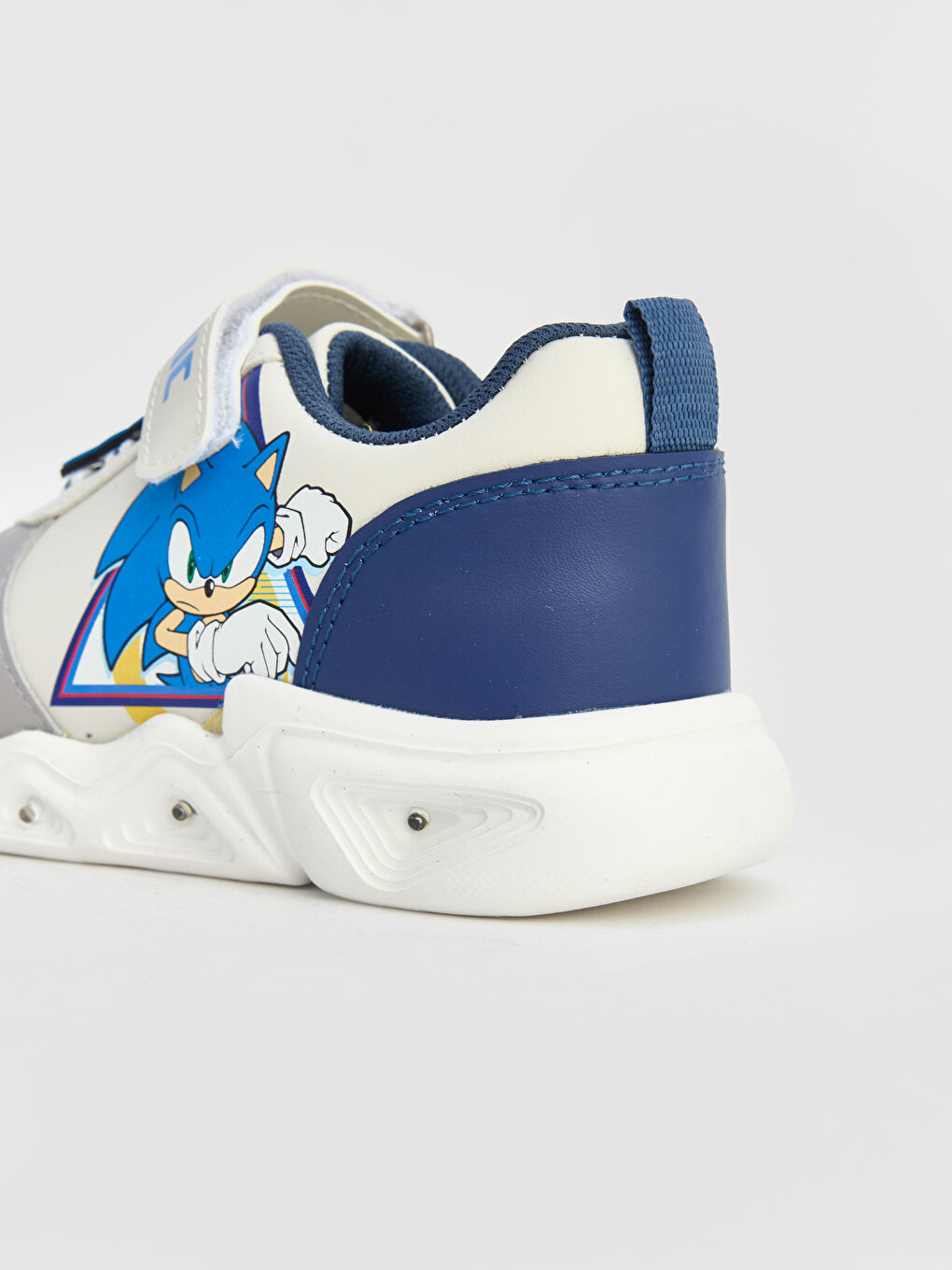 Beyaz Sonic Baskılı Erkek Çocuk Spor Ayakkabı-3