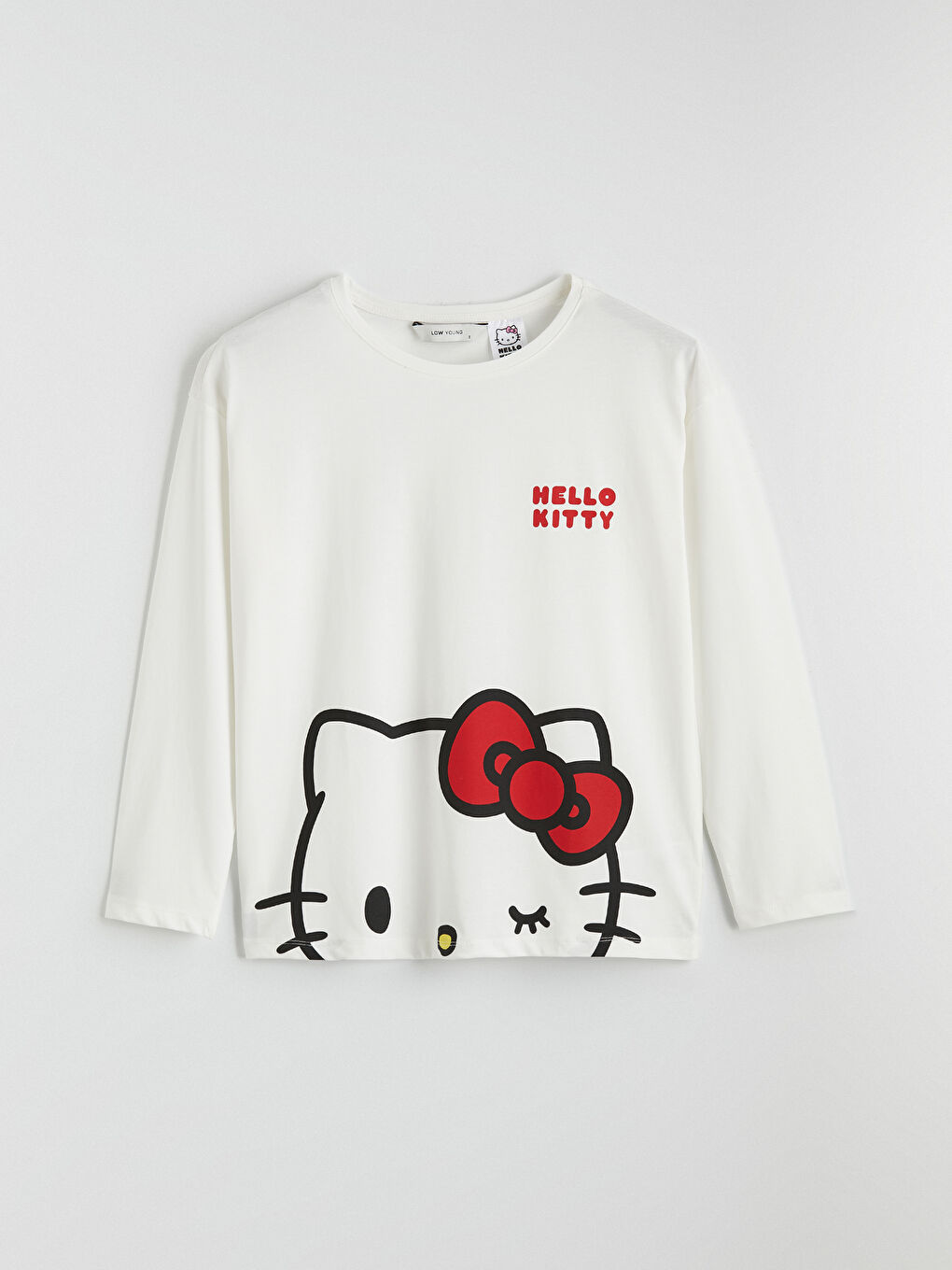 Kırmızı Hello Kitty Baskılı Kadın Pijama Takım-5