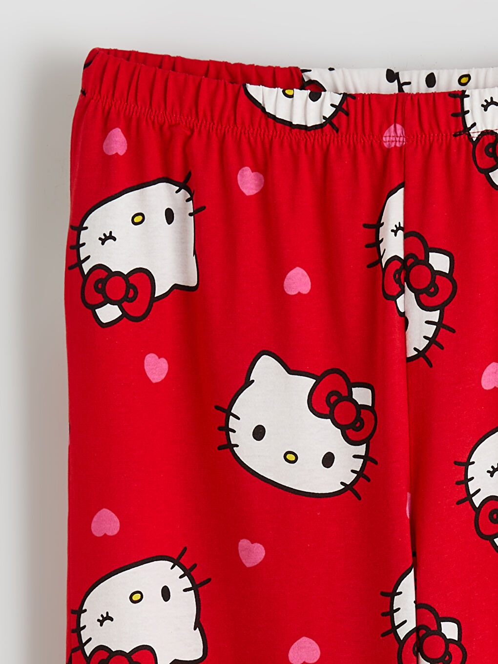 Kırmızı Hello Kitty Baskılı Kadın Pijama Takım-8