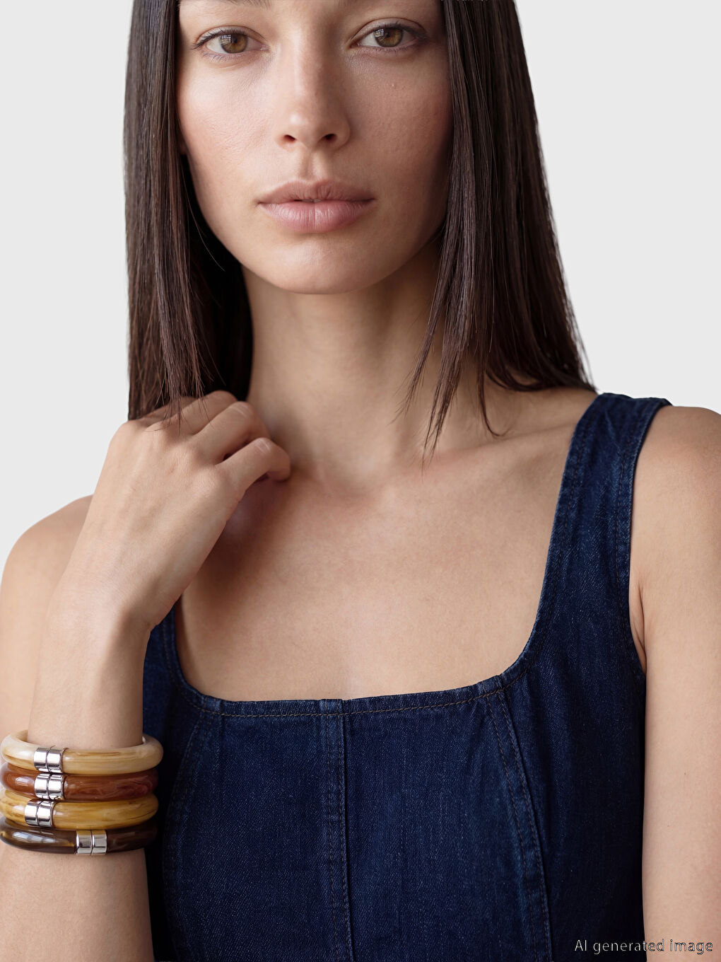 Жена Индиго Рокля от дънков плат-1