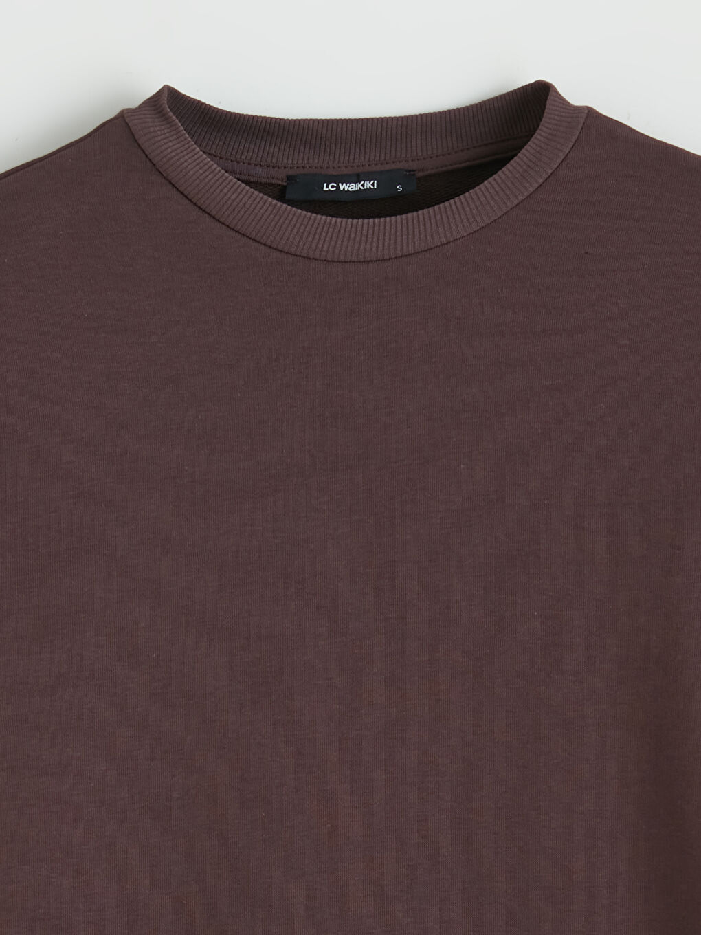 Kahverengi Bisiklet Yaka Kadın Sweatshirt Tunik-5