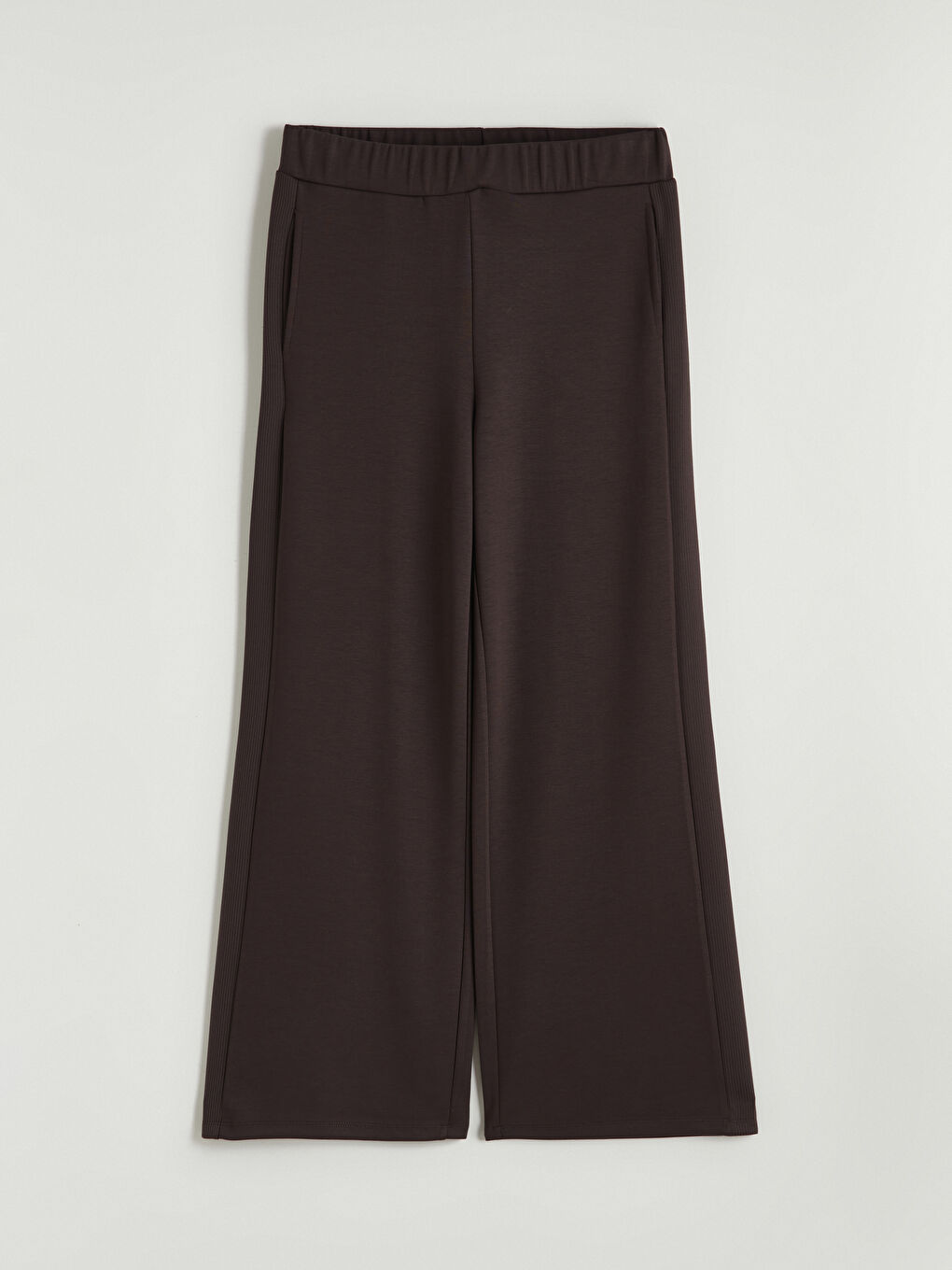 Kahverengi Beli Lastikli Kadın Eşofman Altı	-4