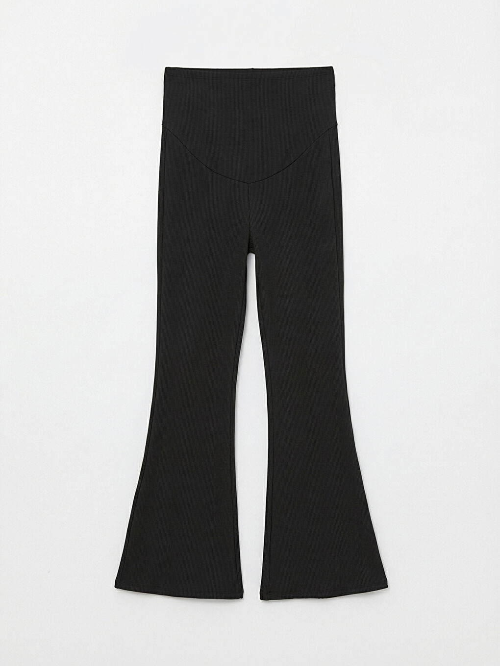 Siyah Yüksek Bel İspanyol Paça Kadın Tayt