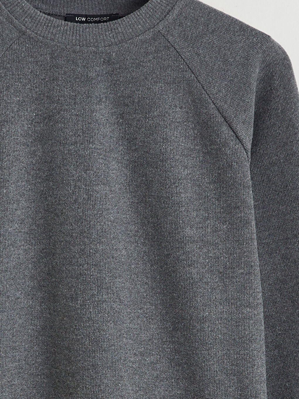 Antrasit Bisiklet Yaka Kadın Tişört-6