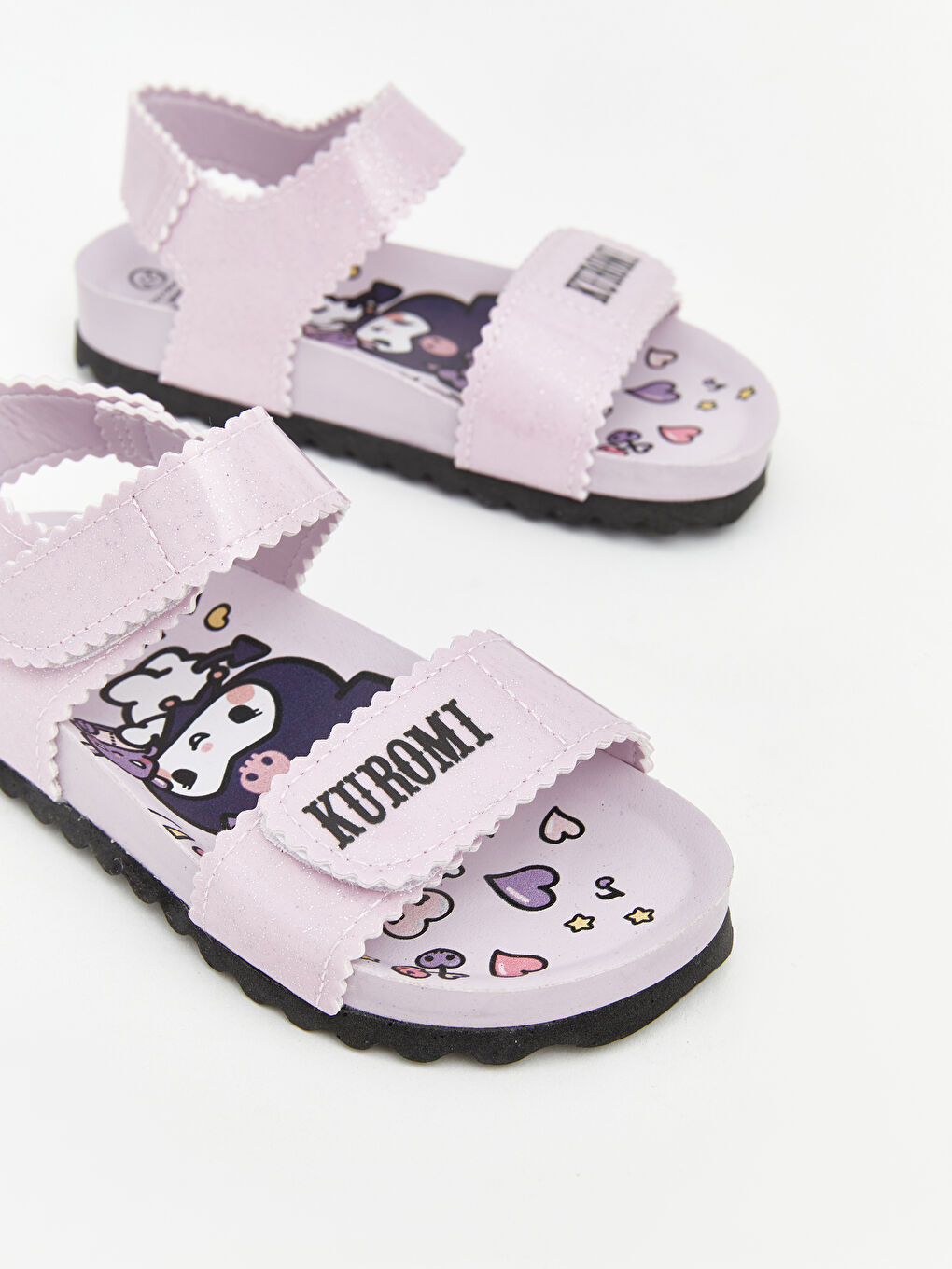 Lila Kuromi Baskılı Kız Çocuk Sandalet-1