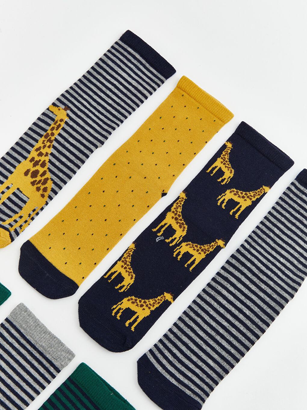 Karışık Desenli Erkek Çocuk Soket Çorap 7'li-1