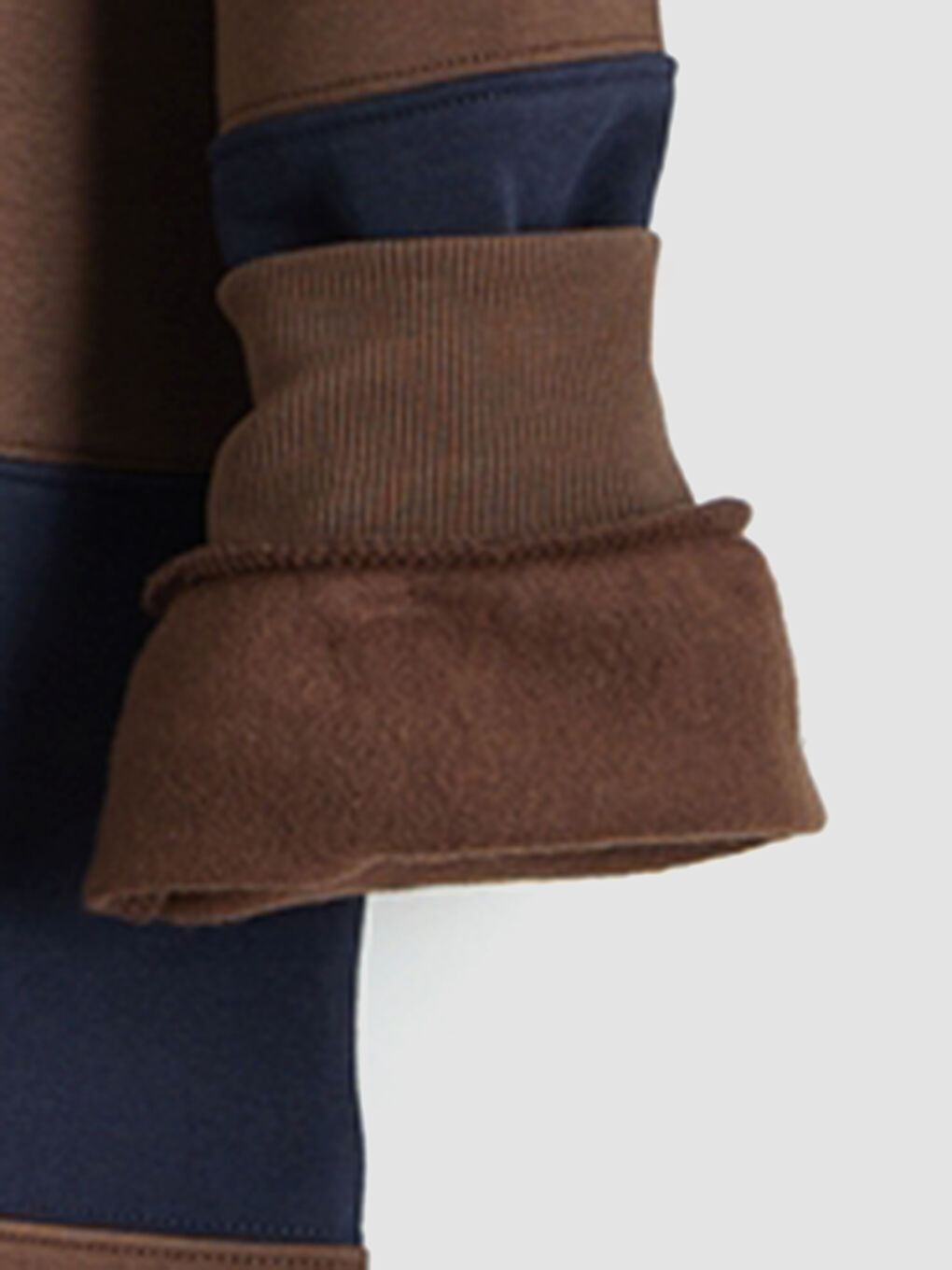 Lacivert Polo Yaka Ayı Nakışlı Kadın Kalın Sweatshirt-6