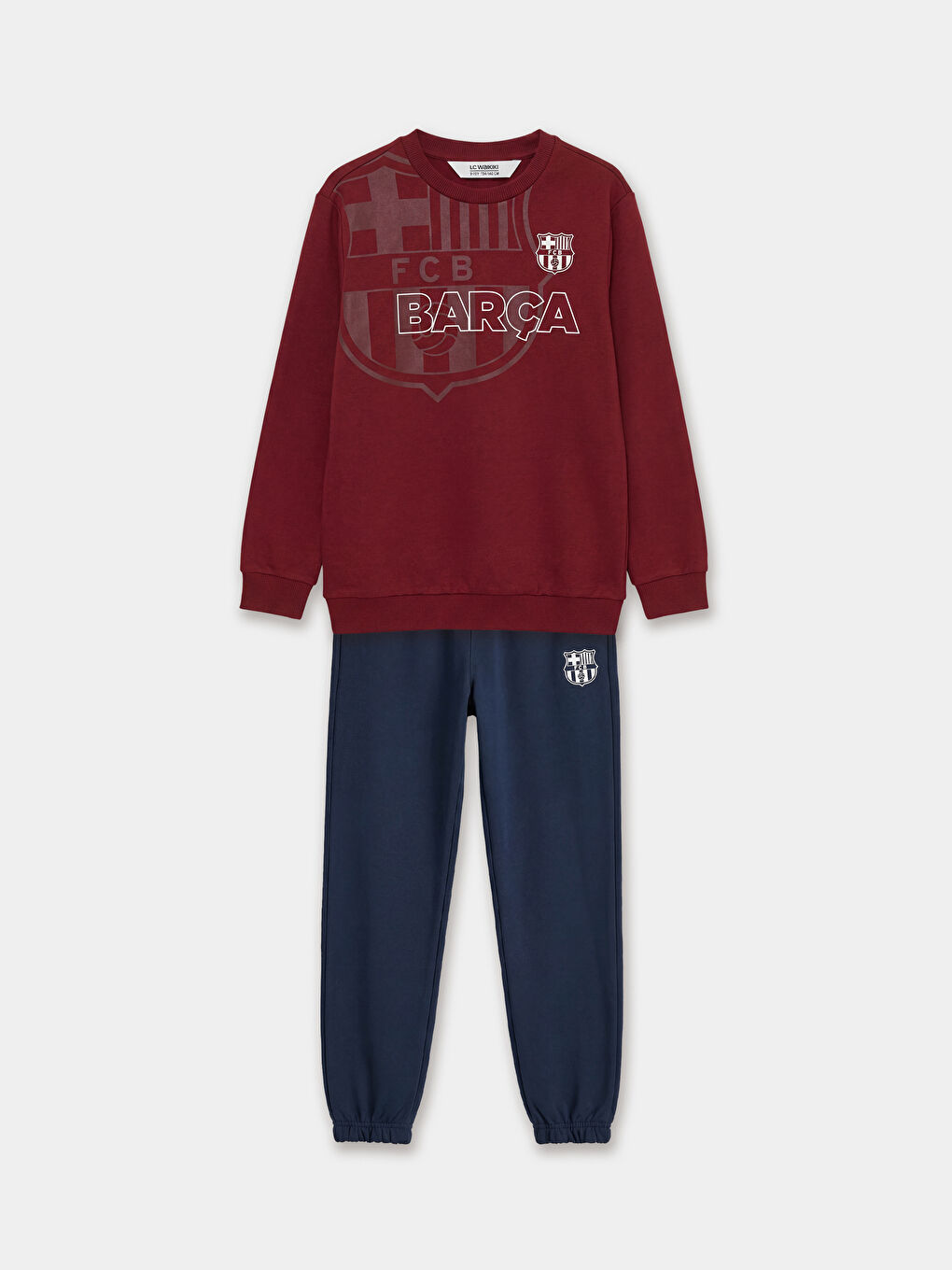 Bordo FC Barcelona Baskılı Erkek Çocuk Eşofman Takımı