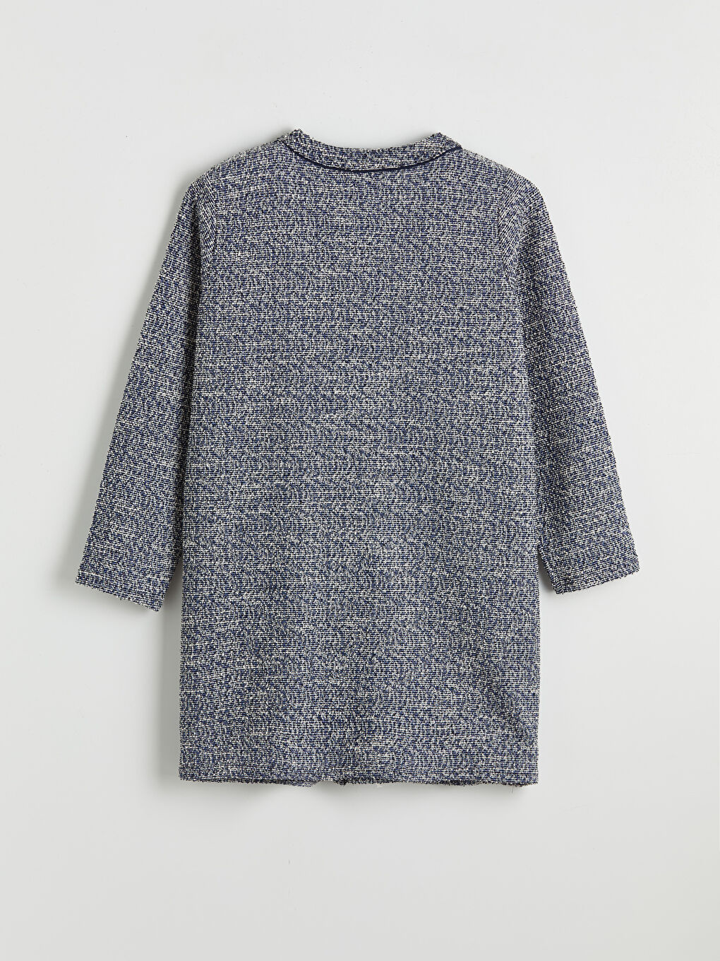 Lacivert Bisiklet Yaka Kadın Hırka-1