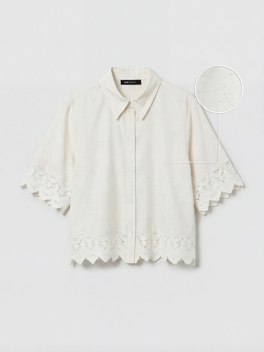 Ženska košulja sa čipkastim detaljima-4