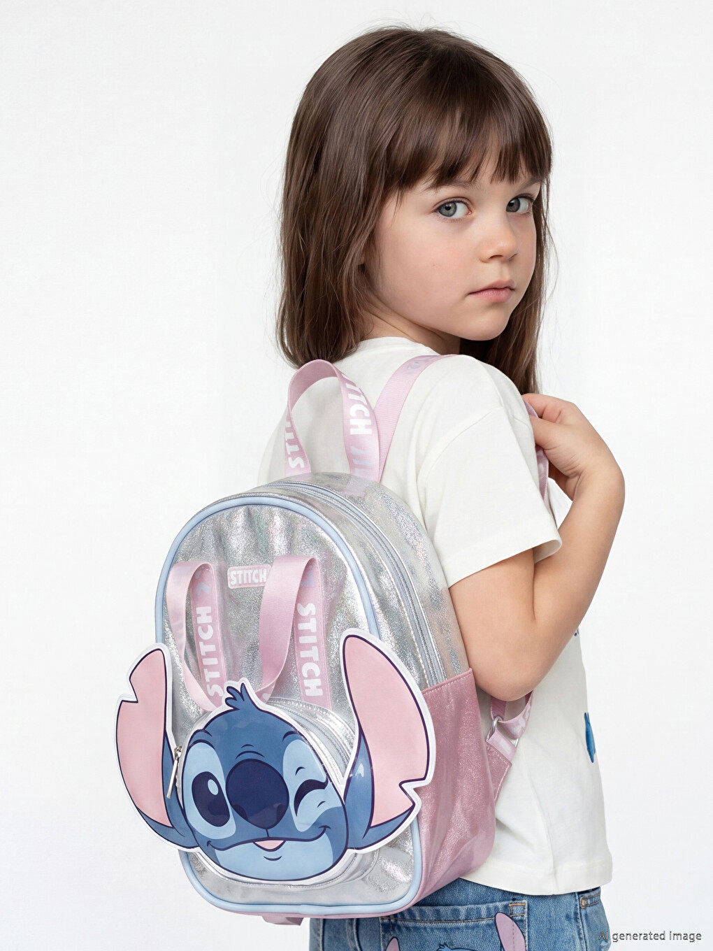 Rucsac imprimat Lilo și Stitch pentru fete