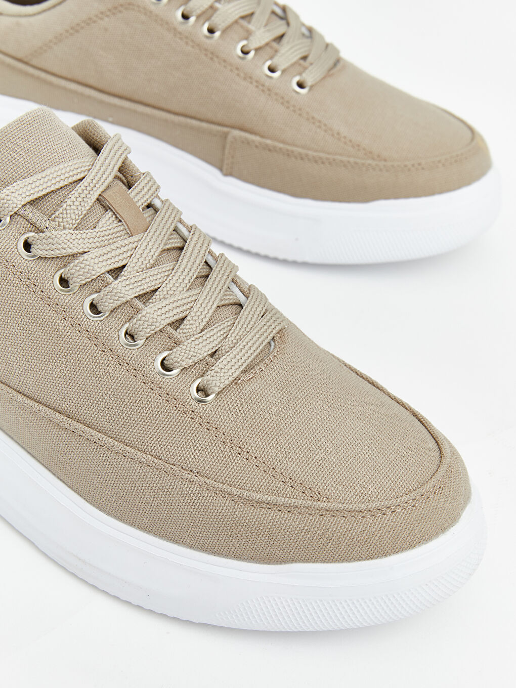 Bej Bağcıklı Erkek Spor Ayakkabı-2