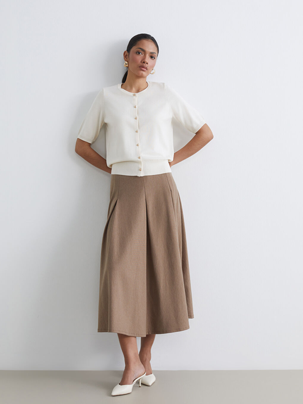 SVETLO BEŽ Kardigan Žena-1