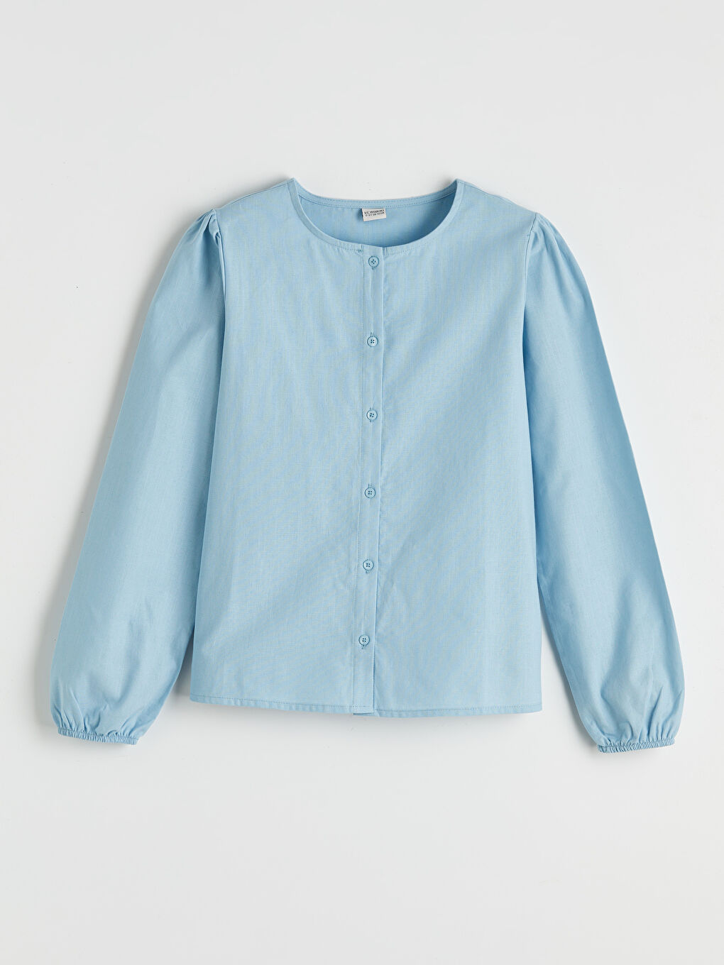 Mavi Bisiklet Yaka Kız Çocuk Poplin Gömlek
