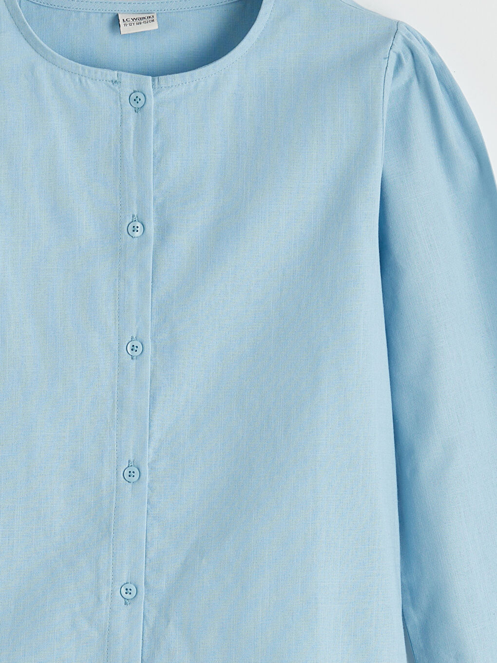 Mavi Bisiklet Yaka Kız Çocuk Poplin Gömlek-2