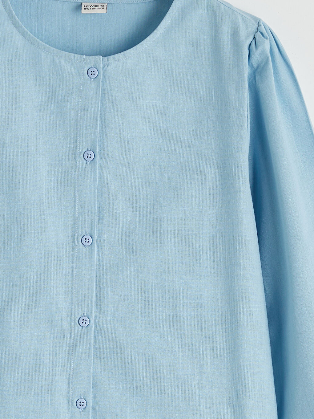 Mavi Bisiklet Yaka Kız Çocuk Poplin Gömlek-4