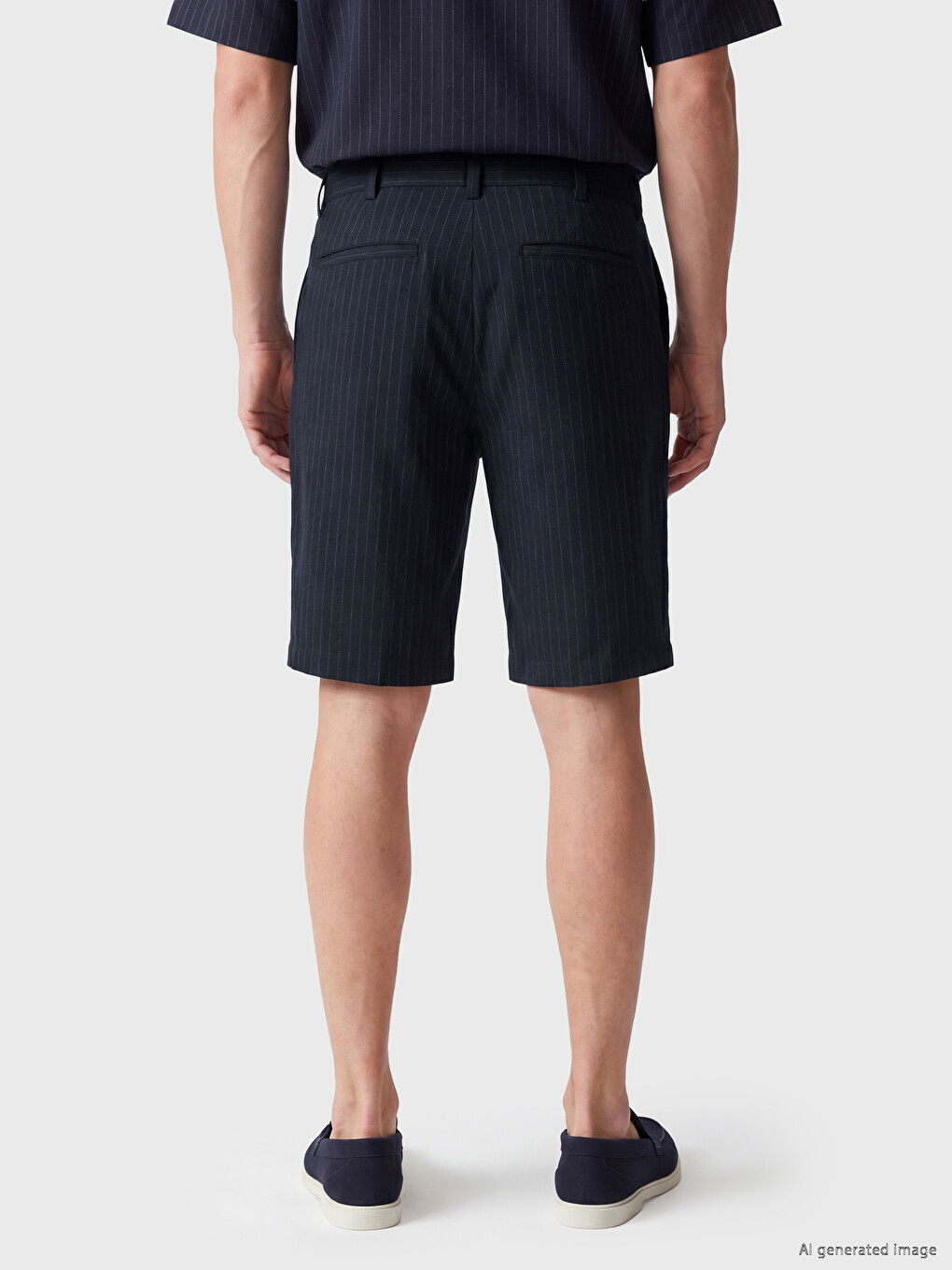Man Navy Shorts-3