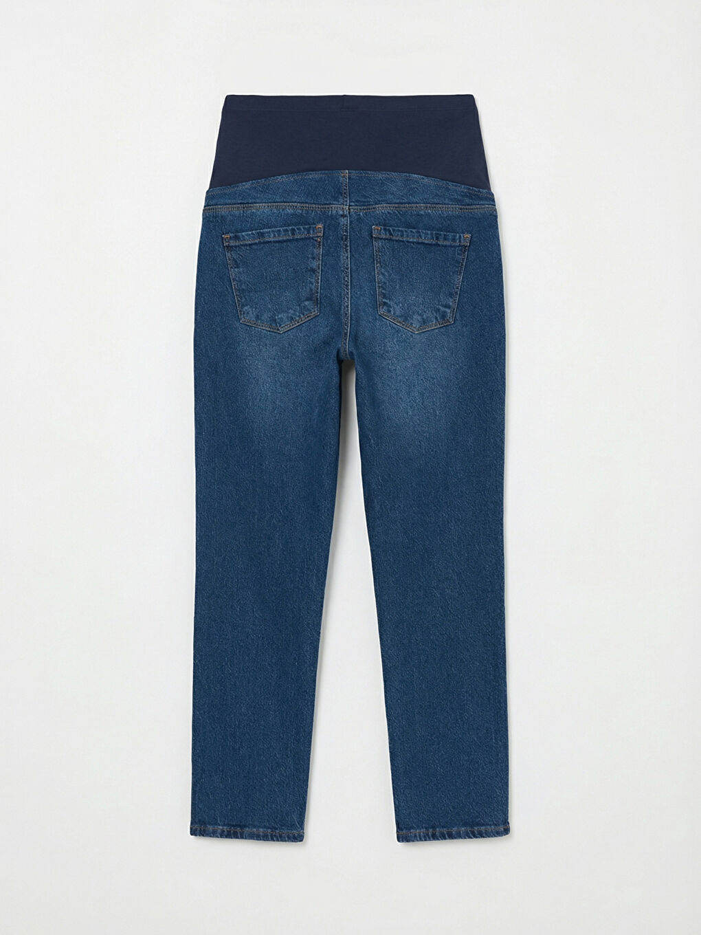 İndigo Karın Panelli Mom Fit Hamile Jean Pantolon-1