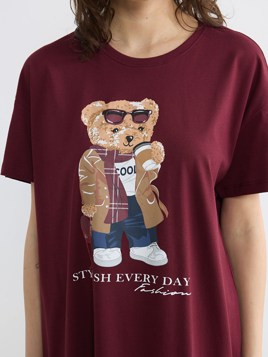 Жінка БОРДОВИЙ Нічна сорочка-2