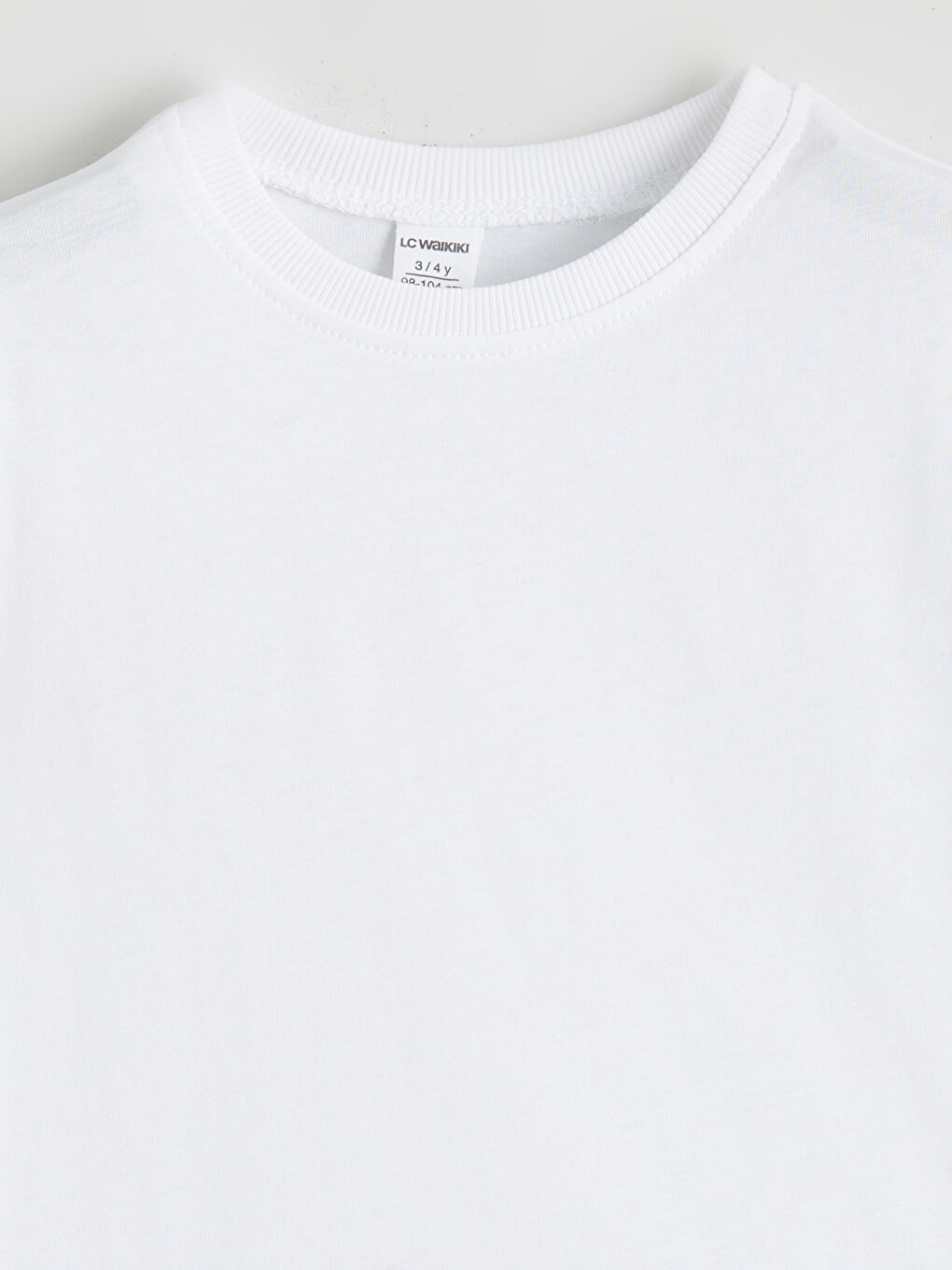 Beyaz Uzun Kollu Düz Erkek Penye Tişört-1