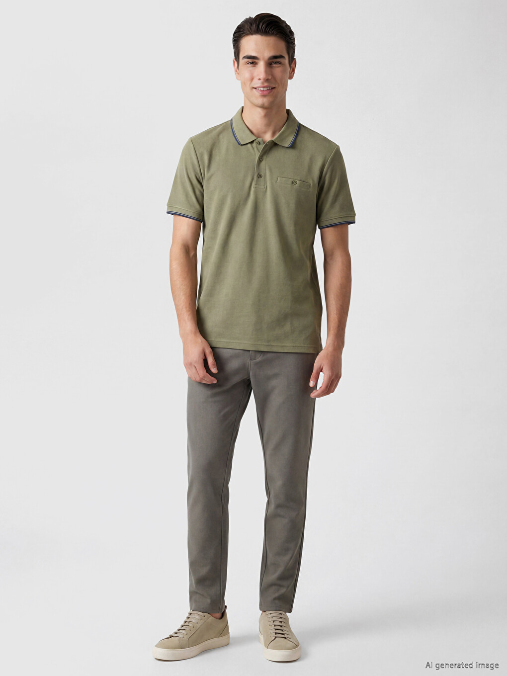 Polo Collar Men's T-shirt-1