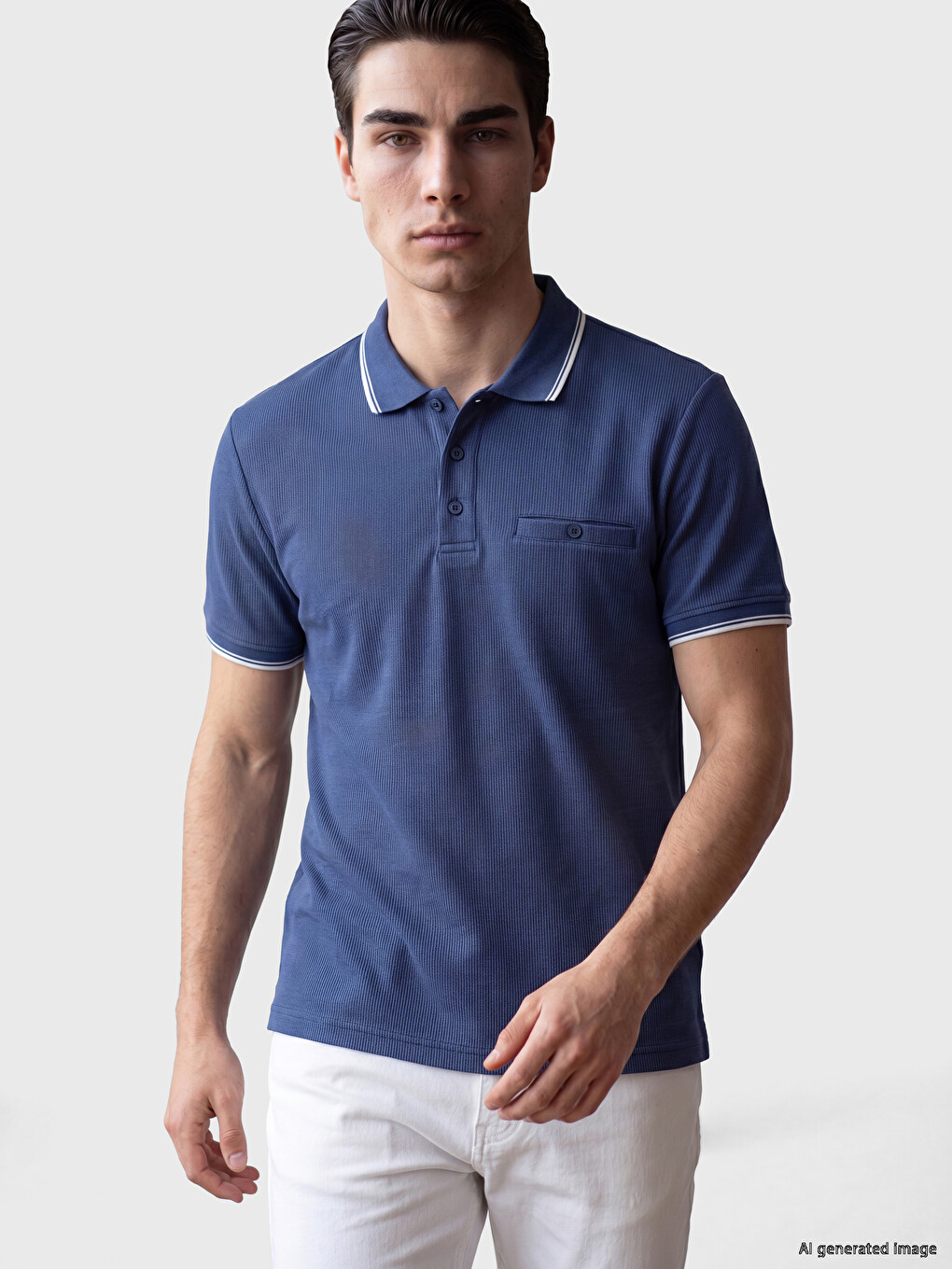 T-shirt Me Jakë Polo Për Burra