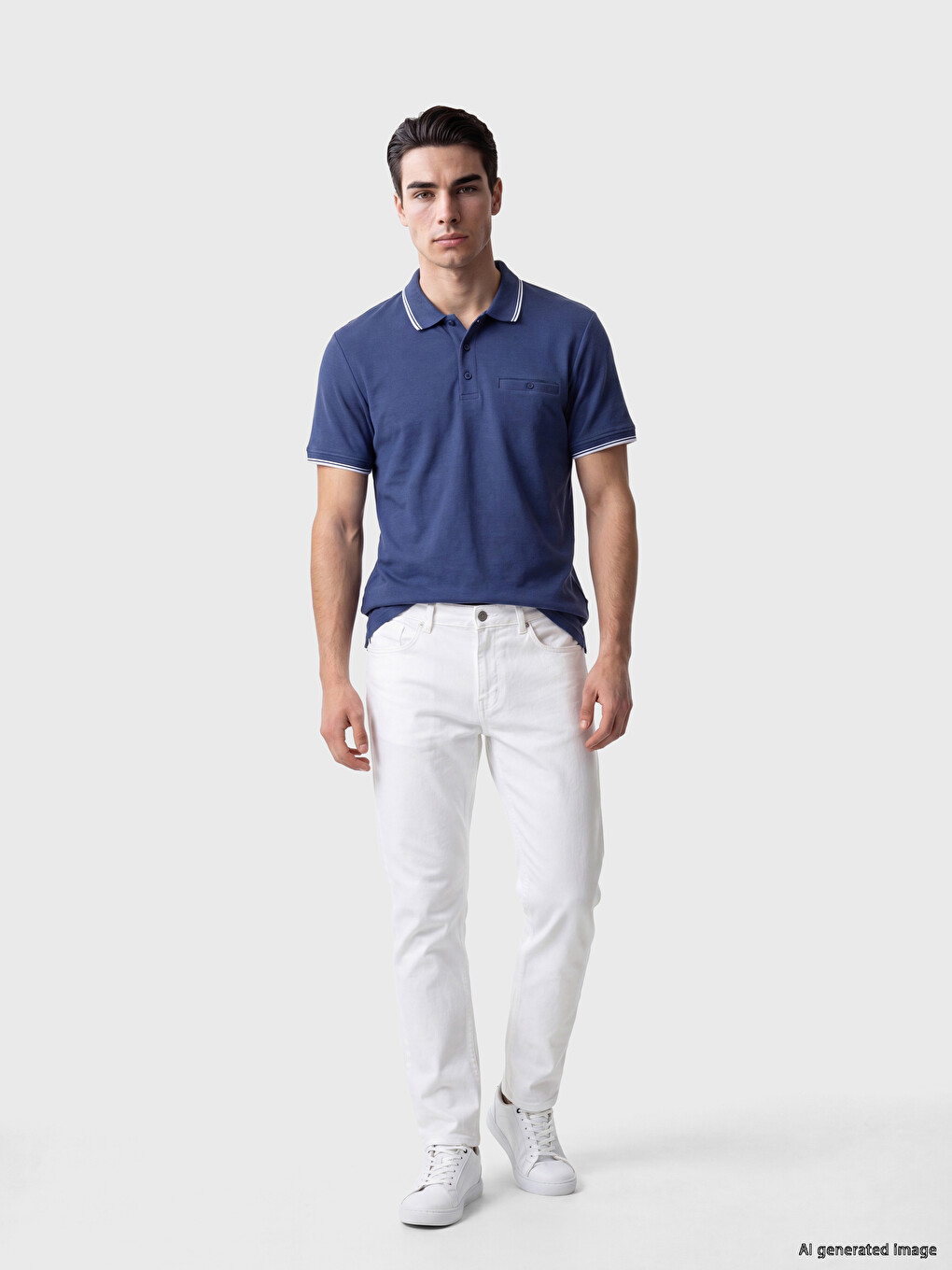 T-shirt Me Jakë Polo Për Burra-1