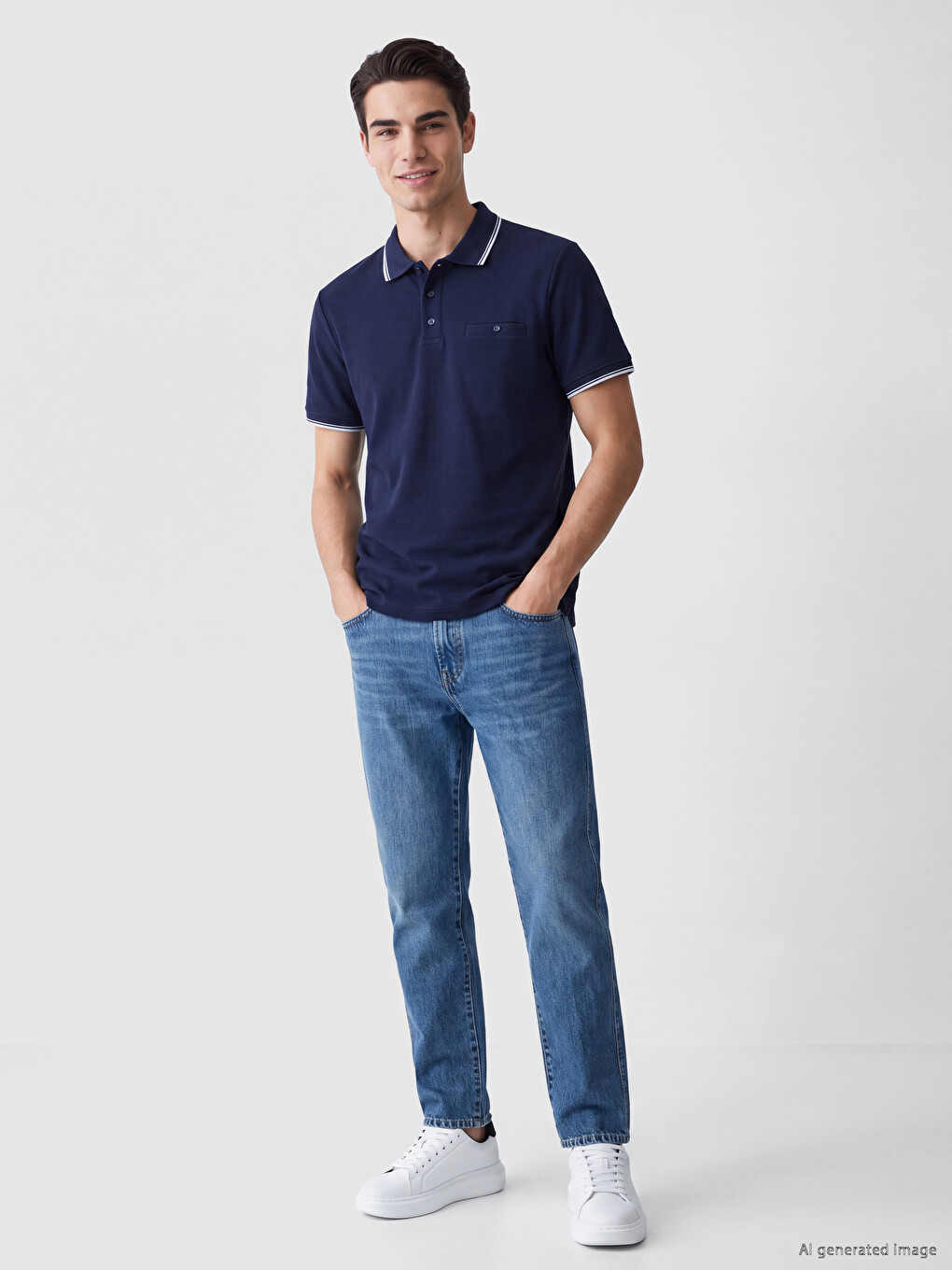 Polo Collar Men's T-shirt-1