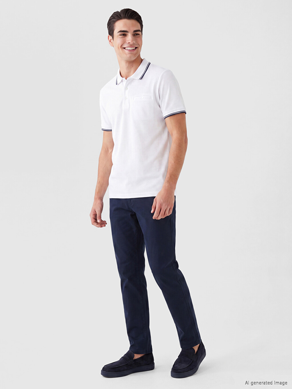 Polo Collar Men's T-shirt-1