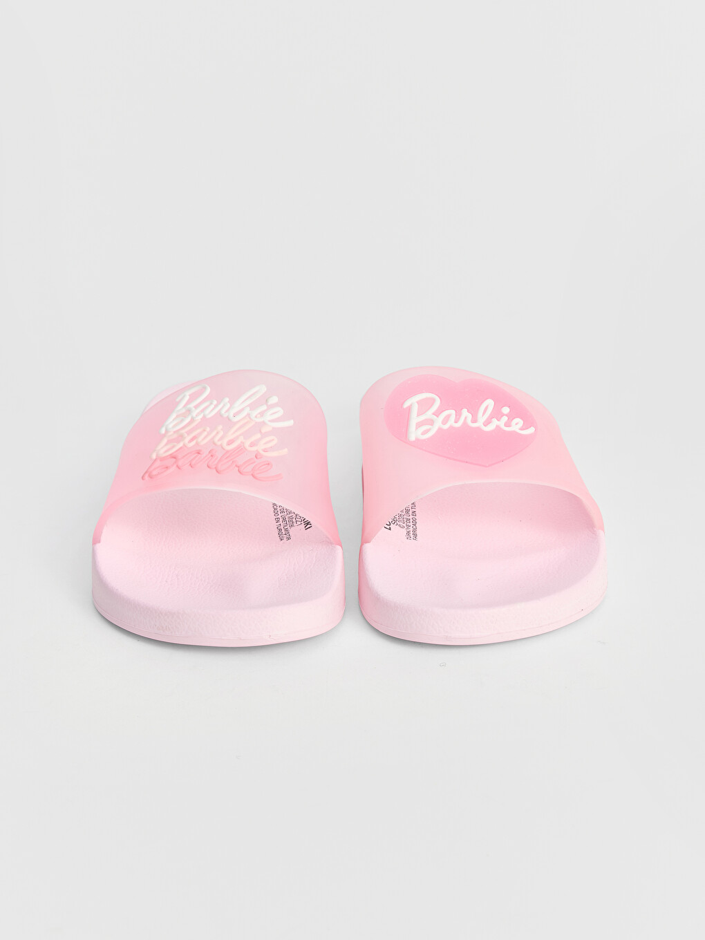 Pembe Kız Çocuk Barbie Baskılı Terlik-1