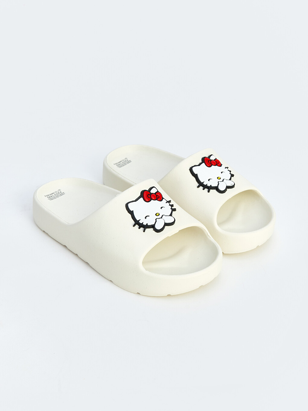 Beyaz Kız Çocuk Hello Kitty Baskılı Terlik