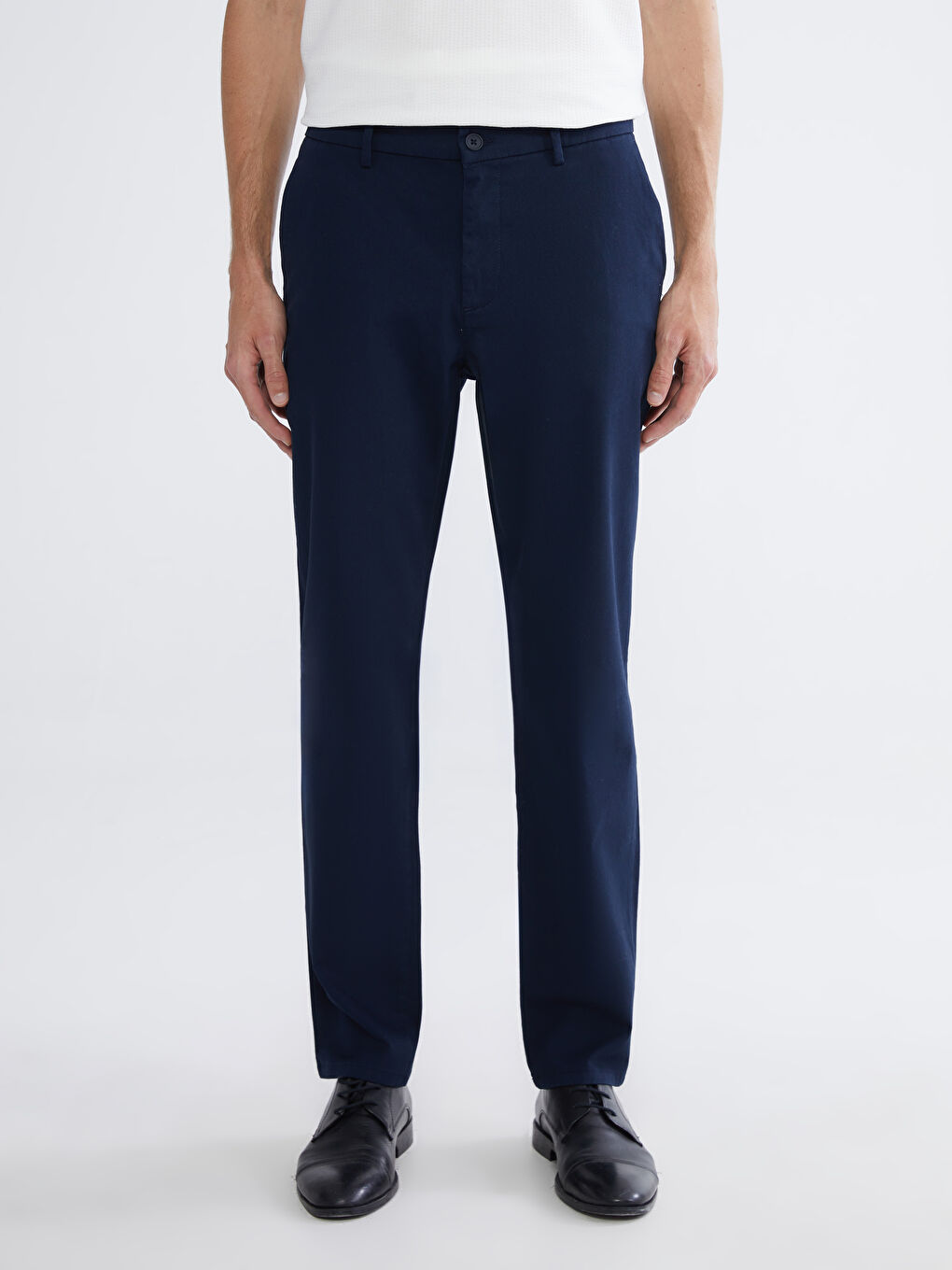 Lacivert Standart Kalıp Gabardin Erkek Pantolon-1