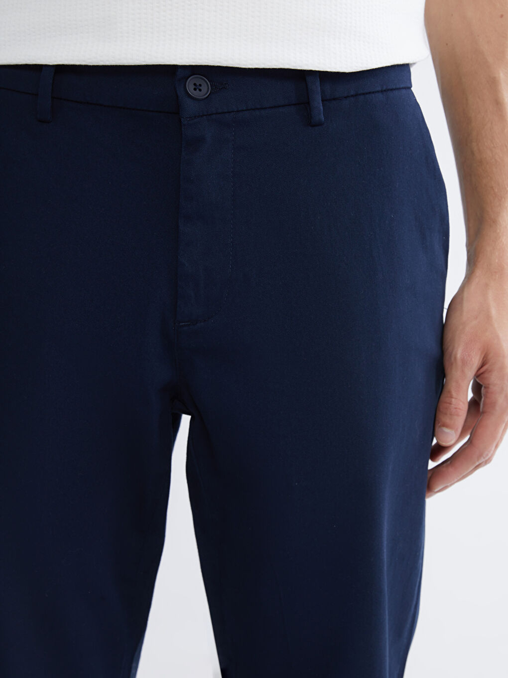 Lacivert Standart Kalıp Gabardin Erkek Pantolon-2