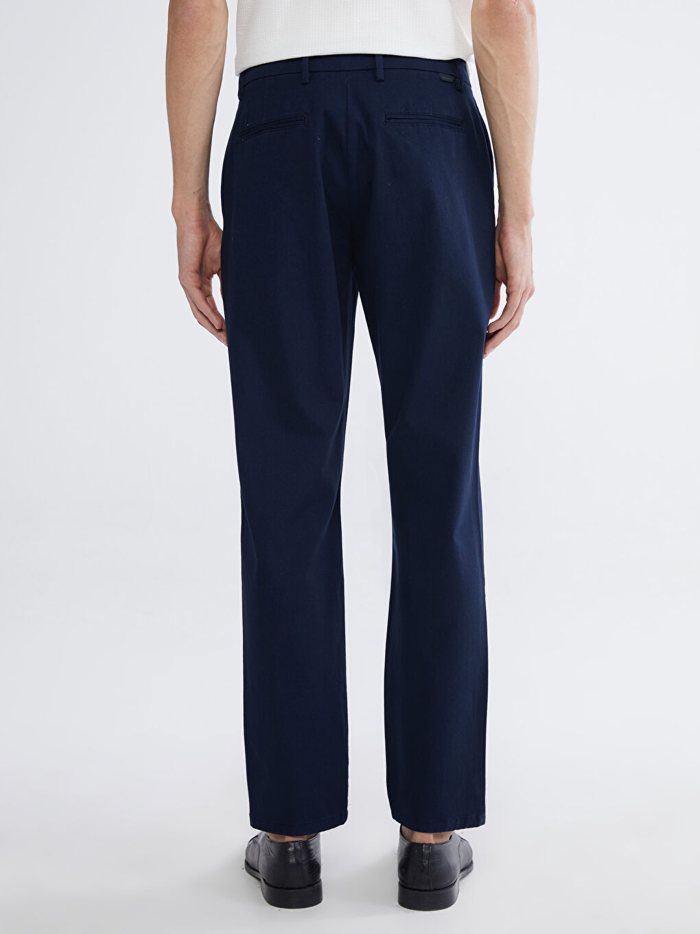 Lacivert Standart Kalıp Gabardin Erkek Pantolon-3